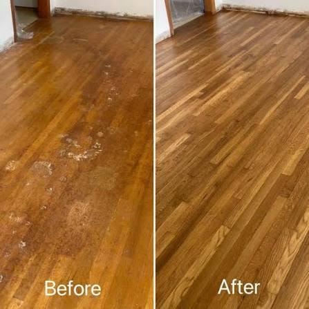 Wood floor restoration project